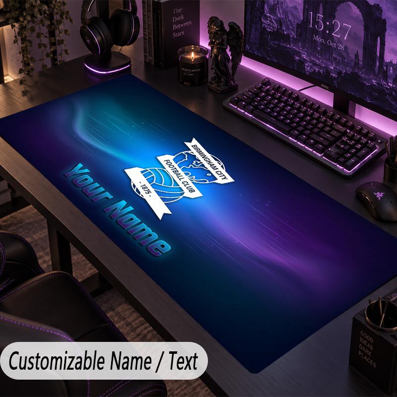 Large Mouse PadBIRMINGHAM CITY Custom Name Text Personalized Desk Mat Non Slip Gaming Pad