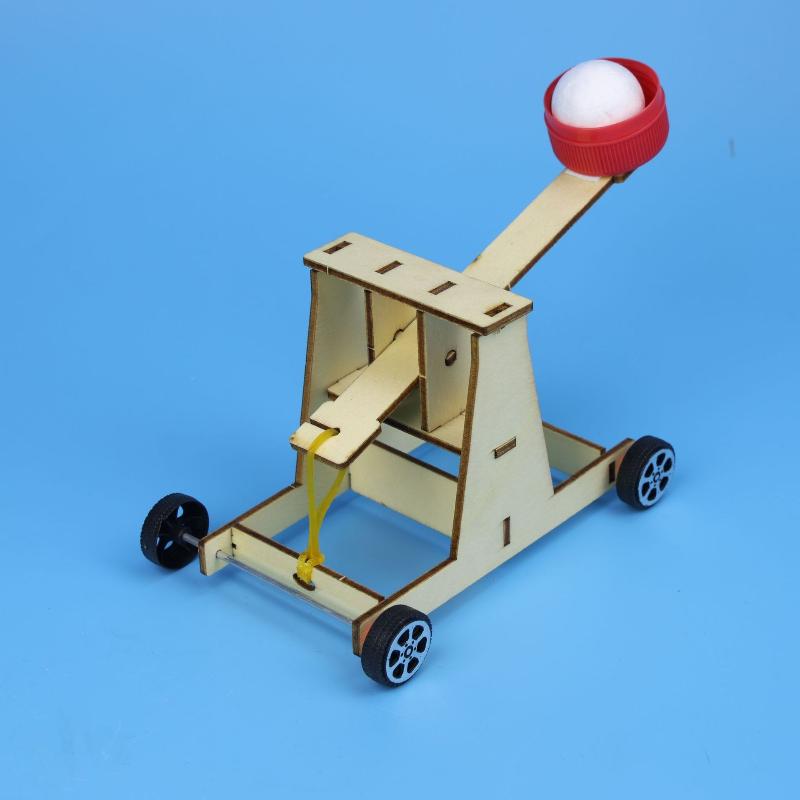

Children S Puzzle Assembled Catapult Model Toy Diy Science Experiment Hand-Made Props Parent-Child Interactive Game 1pc
