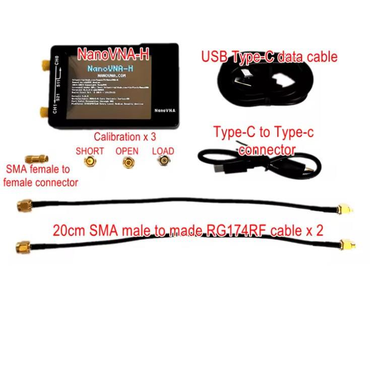 NanoVNA-H 2.8" Vector Network Analyzer: 10KHz-1.5GHz Antenna Analysis