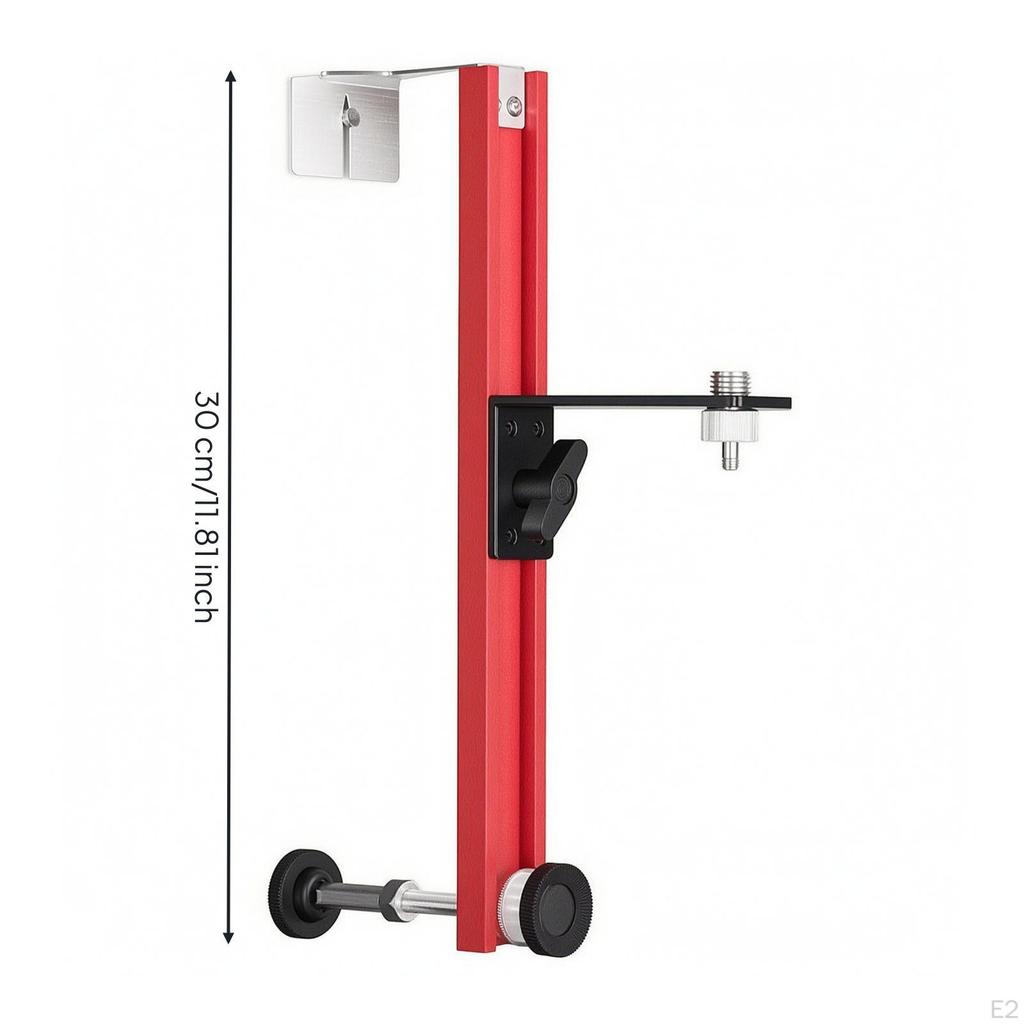 Level Wall Mount Bracket | Rigid AluminumAlloy Rail, two Threaded Connections, Levelling Tool