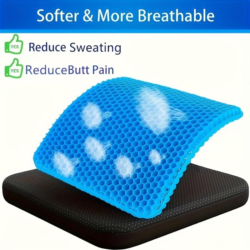 Extra Large Gel Honeycomb Seat Cushion - Thickened, Soft, Breathable, Non-Slip, Cooling Pad, Suitable for Wheelchairs, Office