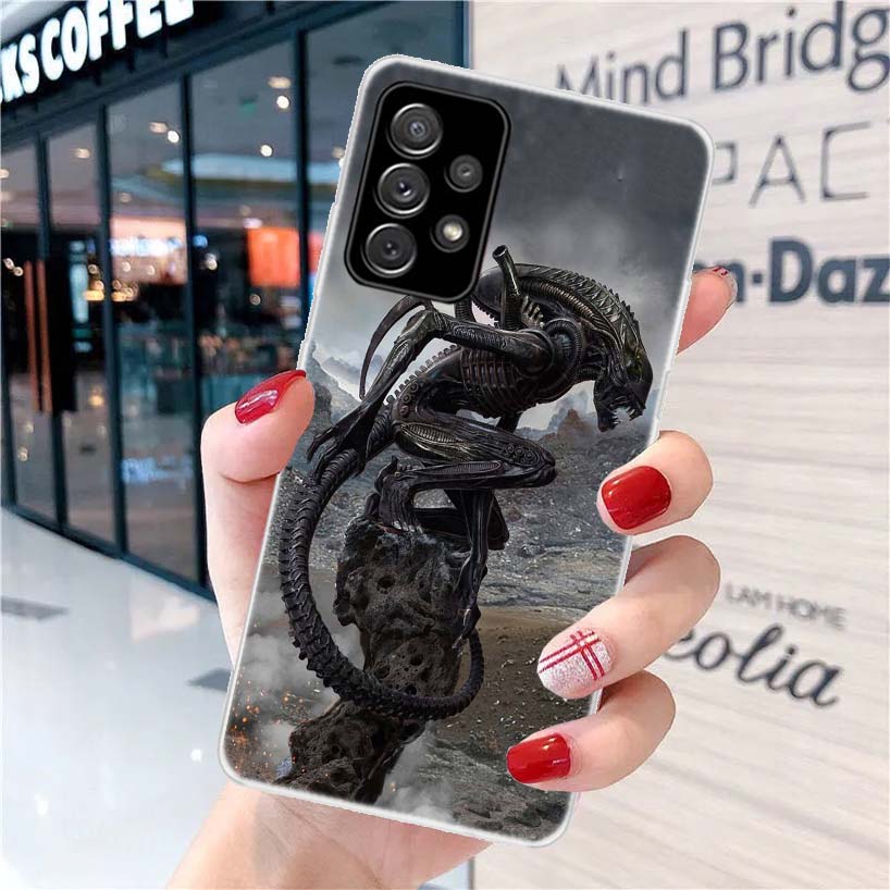 Alien Vs Predator Painted Phone Case For Samsung Galaxy A12 A22 A32 A52 A72 A02S A51 A50S A71 A70 A31 A20S Note 20 Ultra S10 A10