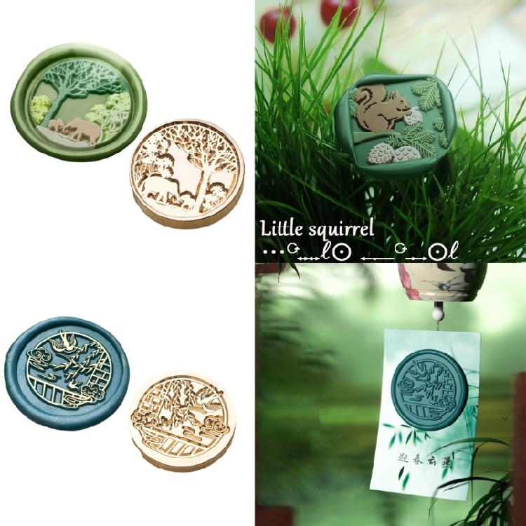 3D Embossed Wax Seal Stamp Head Replacement for Invitations Letter Envelope