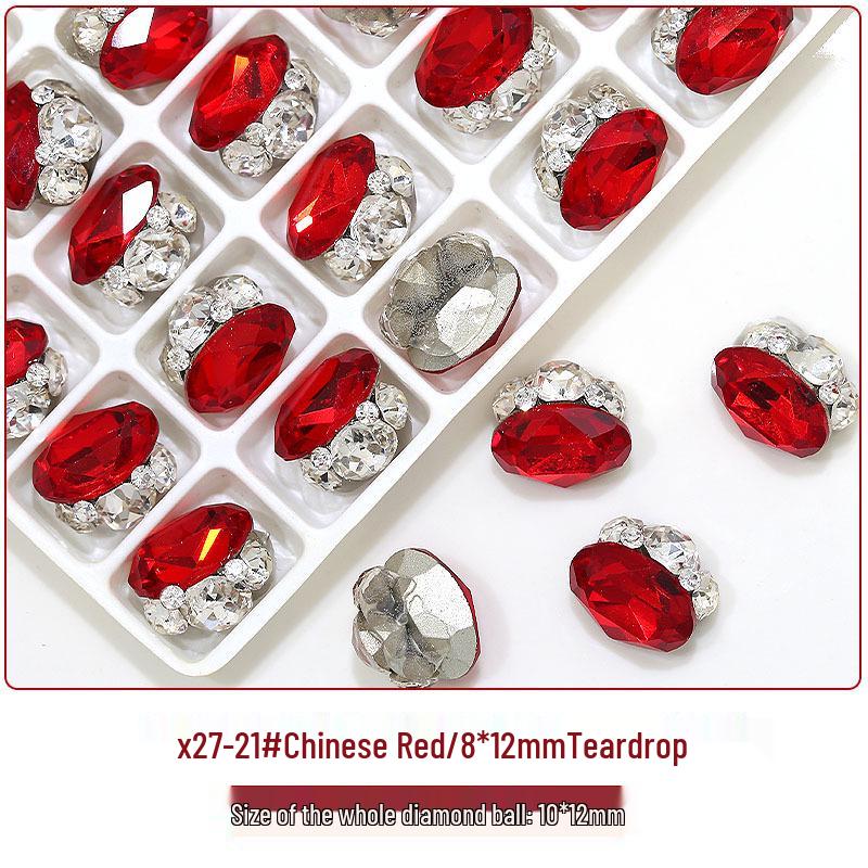 Flash K9 6mm Fat Square Rhinestones for Nail Art - Multi-faceted, No Base Holder, Wearable Nail Accessories