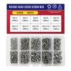 M1 M1.2 M1.4 M1.6 M2.5 M3 Metrisches Gewinde Maschinenschraube Kreuzschlitz Senkkopf Kreuzschlitz Schrauben Kasten-Set 304 Edelstahl Sortiment-Kit