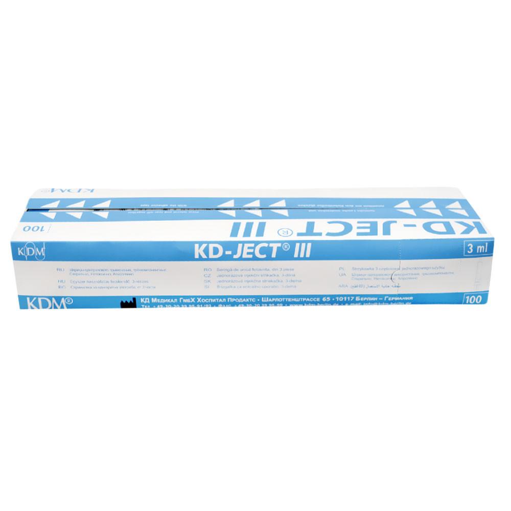 3Ml Luer Lock Syringe Three-Part Kd-Ject Iii 100Pcs