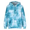 Tie Dye Hoodie Women Unisex Trippy Psychedelic Swirl Pattern Pullover Soft Streetwear Hooded Sweatshirt with Pocket for Festival