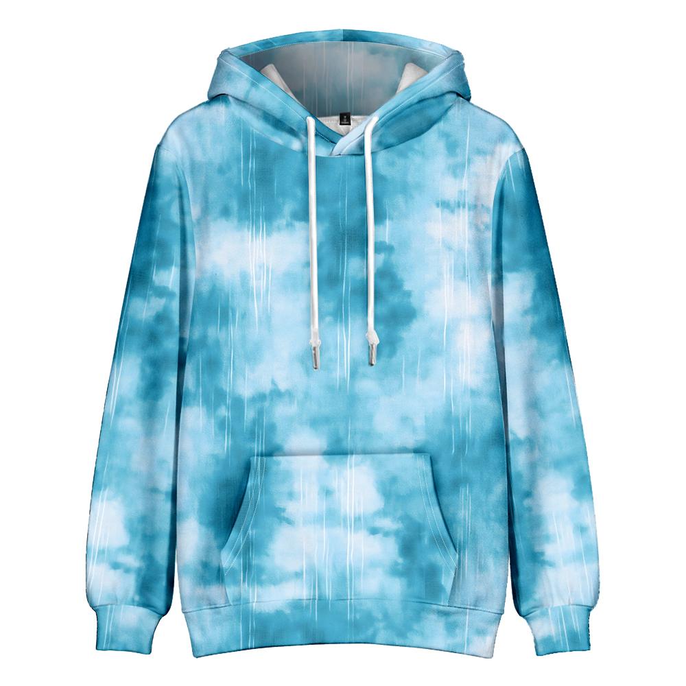 Tie Dye Hoodie Women Unisex Trippy Psychedelic Swirl Pattern Pullover Soft Streetwear Hooded Sweatshirt with Pocket for Festival