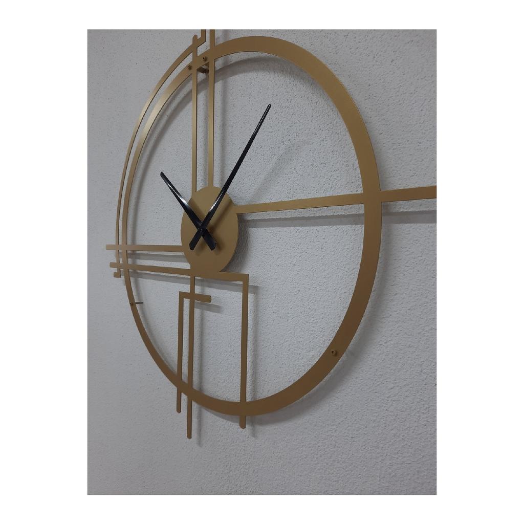 Querencia Metal Black Wall Clock 1.5 Mm Thickness 60x60 Cm