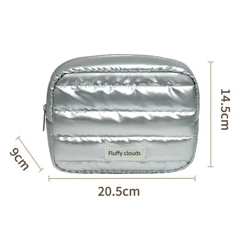 

Fashion Large Capacity Travel Makeup Bag Portable Multifunctional Cosmetic Storage Washbag Organizer серебряный