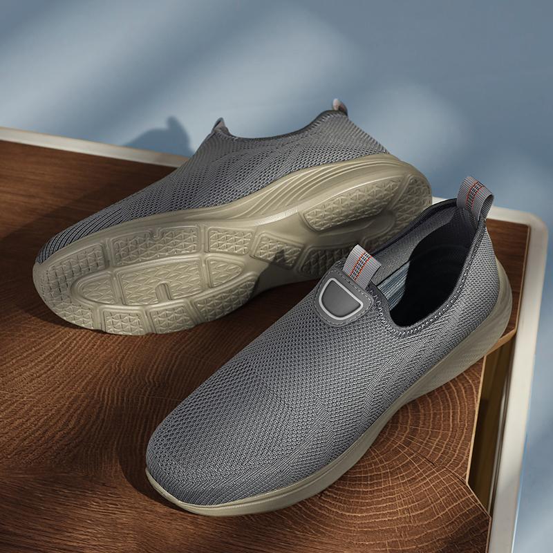 Lekkie buty z siateczki męskie Oddychające buty turystyczne codzienne Wsuwane buty do jazdy samochodem Męskie wygodne mokasyny Letnie uniwersalne płaskie buty
