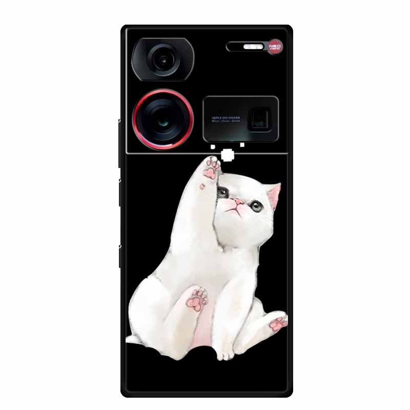 6.8" For ZTE Nubia Z60 Ultra Case Shockproof Black Silicone Soft Phone Case For ZTE Nubia Z60 Ultra Back Cover Case Cute Cartoon