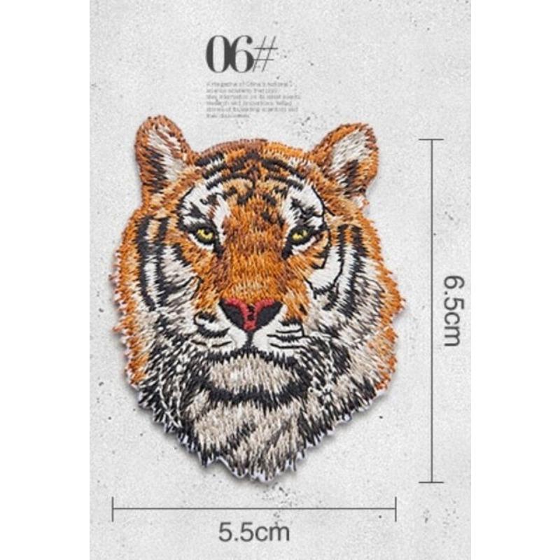 Animal Tiger and Leopard Simulation Embroidery Patch DIY Personalized Clothing Decoration Animal Pattern Printing