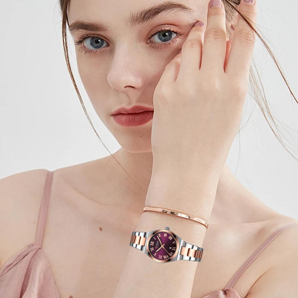 CURREN Luxus Damen Armbanduhren Mode Lässig Damen Edelstahl Quarz Armbanduhren Lebensdicht Freundin Geschenk