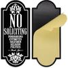 No Soliciting Sign for House, No Estimates, Salesmen, Thank You Sign, Stylish & Prominent Design, Perfect for Home Office Front Doors, Wall Decor.