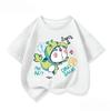 Summer Kids Crew Neck T Shirt Cute Kawaii Cartoon Print Fashion Street Tops For Boys Girls Doraemon Casual Outfit 314Y