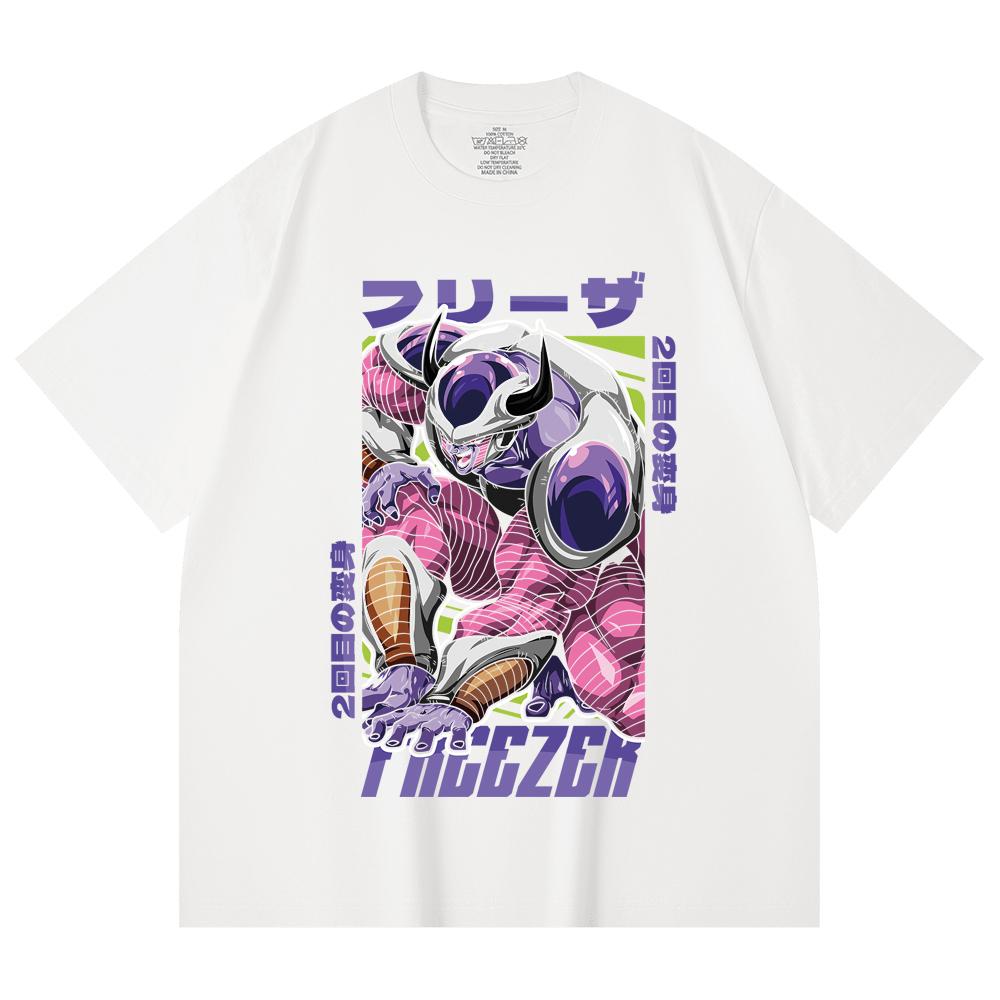 230 g/m² 100% bavlna Dragon Ball V72 Král Cold Potisk Unisex T-shirt z těžké bavlny