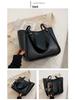 Retro Women's Large Capacity Fashion Tote: Versatile Textured Shoulder Bag for Autumn & Winter