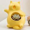 Flowerpot Yawning Cat Shape Integrated Molding Plant Pot Indoor Gardening Plant Holder Home Office Garden Healing Decor
