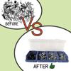 Small Parts Organizers Box Set, 2 Pack Plastic Hardware Cases with 4 Compartments and Transparent Lids for Fastener Sorting