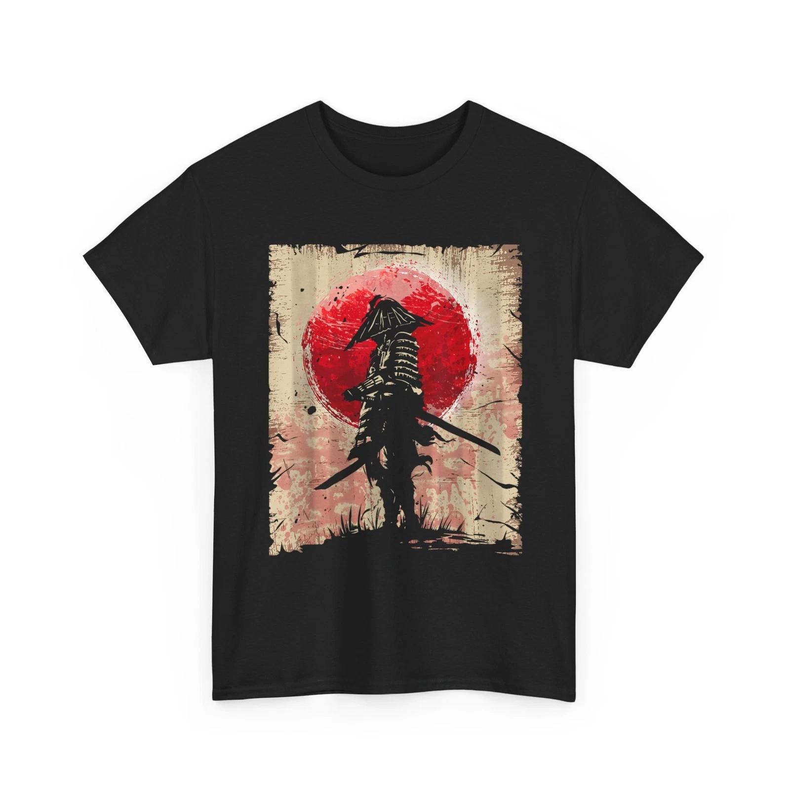 Samurai Japanese Art T shirt, Vintage Fighter Japanese Culture Lovers T shirt M