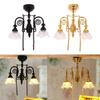 Creative Dollhouse Chandelier Model Battery Operated LED Wall Sconces  Doll House Decor