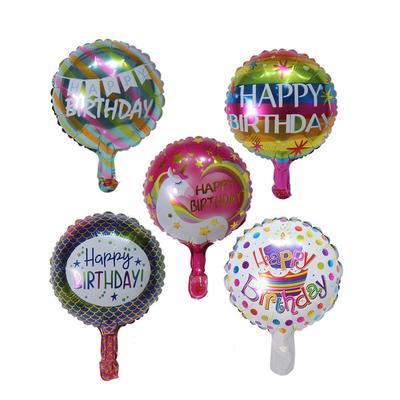 10 piezas 10 pulgadas Globos de Papel de Aluminio Tema Cumpleaños Redondos Aire Inflable Globo Juguetes para Niños Decoración Fiesta Feliz Cumpleaños Bebé