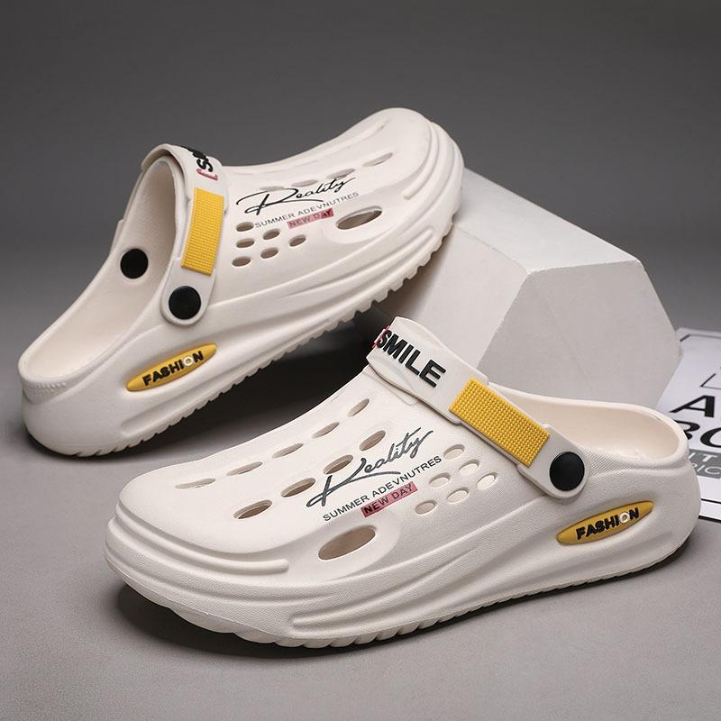 Höhlenschuhe für Männer, Indoor-Sandalen mit Eva-Profil und Shit-Feel-Gefühl, Sandalen-Hausschuhe für zwei Personen, Outdoor-Strandschuhe, Herren-Hausschuhe
