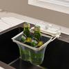 Kitchen Sink Filter Rack With 50pcs Net Filter Bag Foldable Multi-Purpose Drainage Basket Leftovers Soup Food Drainer Shelf
