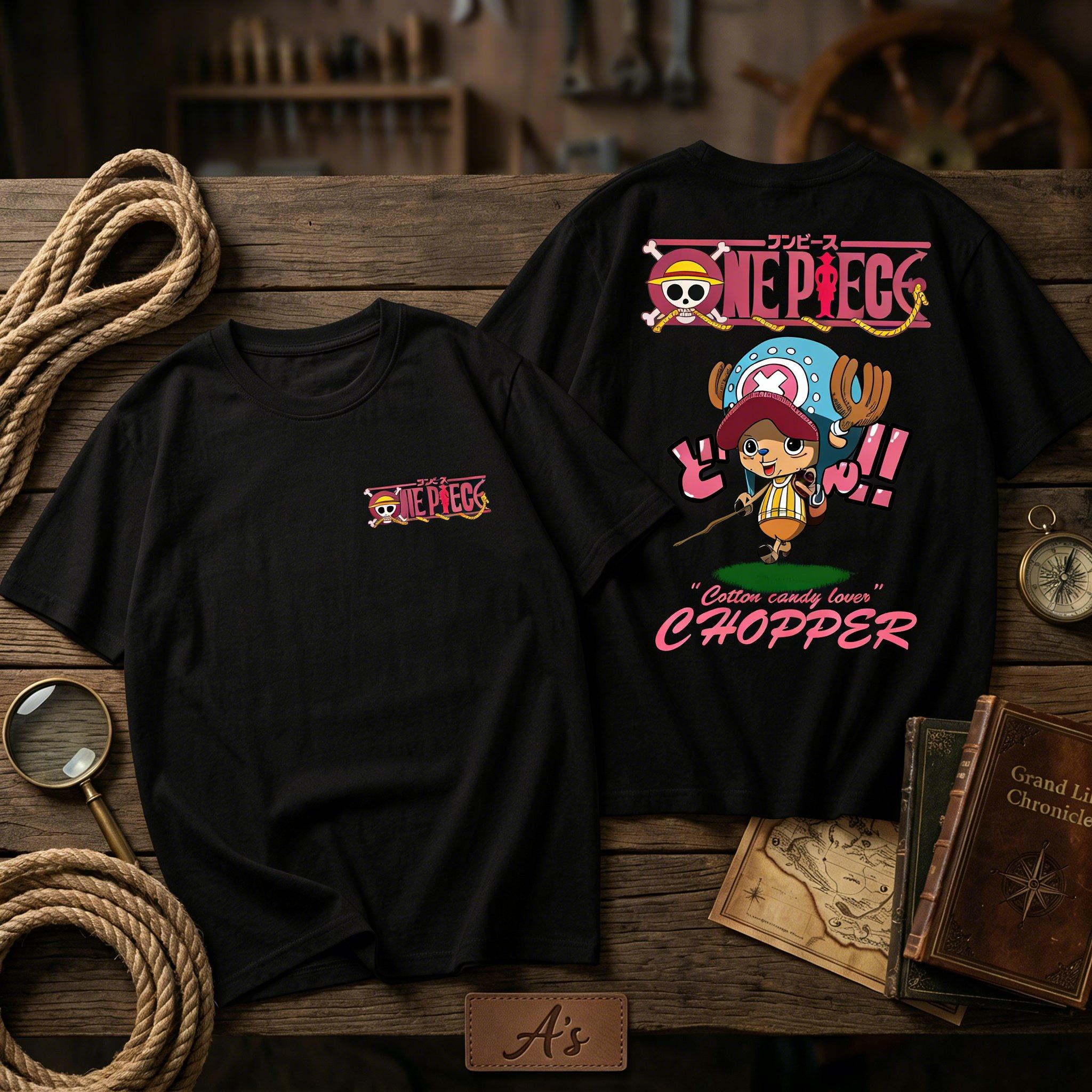 

One Piece Chopper T Shirt Unisex Women 2026 Summer Short Sleeve Tee Anime Print Streetwear Casual Top Parentchild Clothing Unisex M