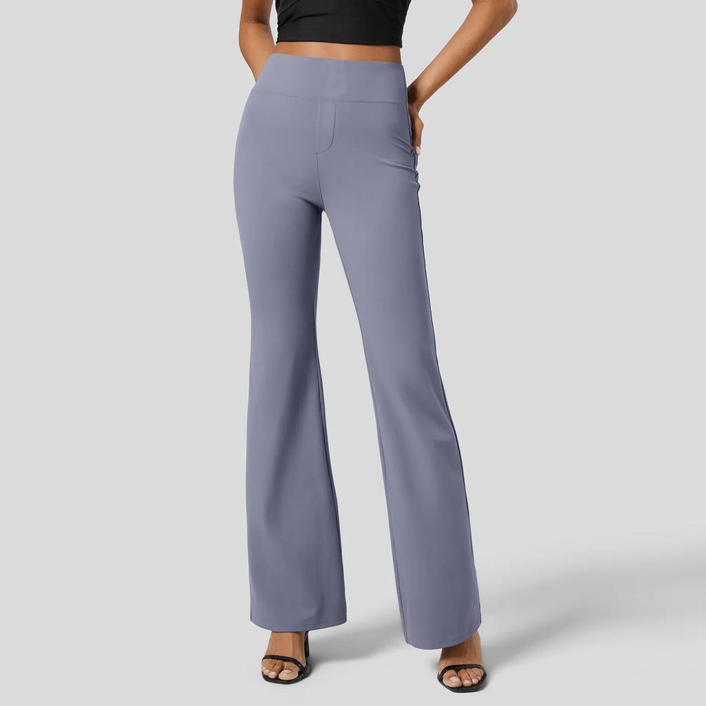 Women's Fashion Casual Solid Colour Yoga Flare High Waist Hip Lifting Wide Leg Sweatpants