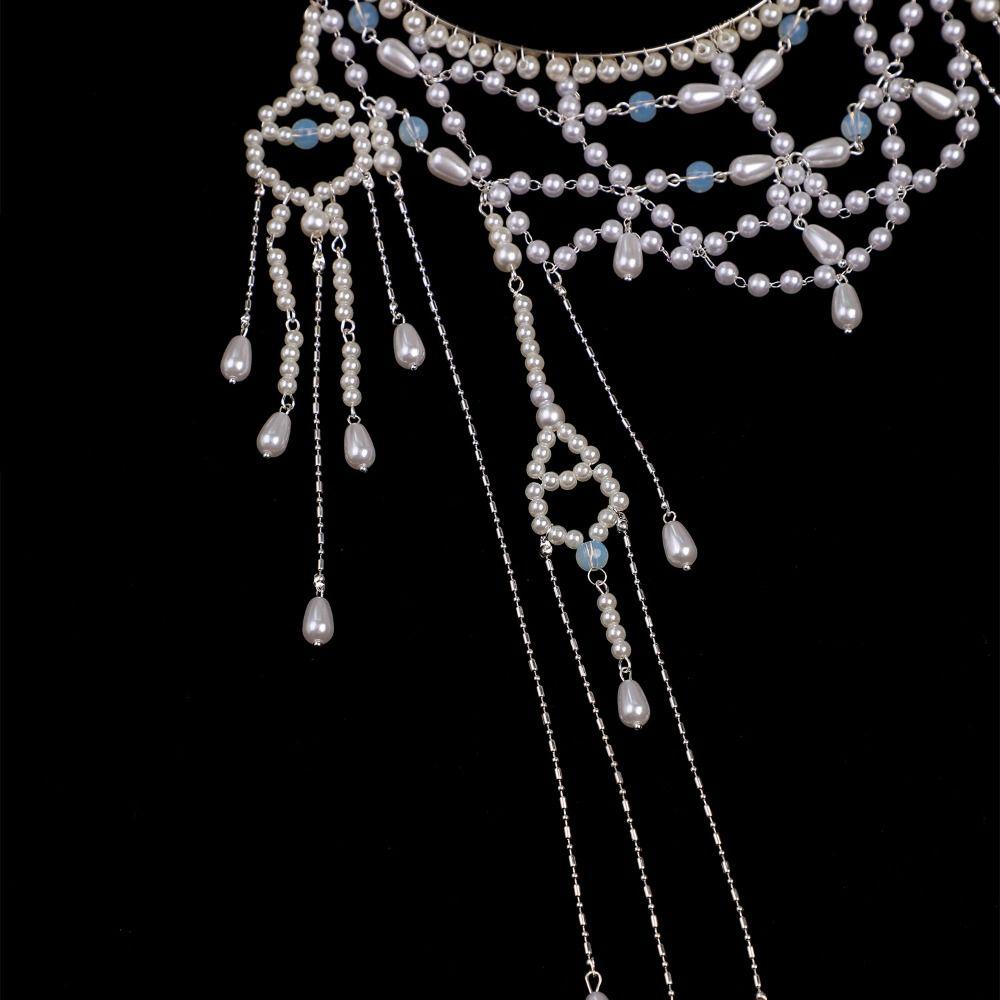Tassel Wedding Headpiece Dangling Fringe Hair Accessory Headband Forehead Hair Chain  Wedding Party