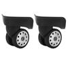 1 Pair A88 Porous Wheel Suitcase Luggage Replacement Casters for Travel Bags Large SizeLarge Black