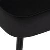 Naova Atmosphera Velvet Armchair with Golden Legs - Black
