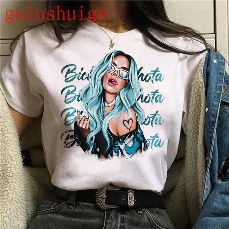 Unisex Y2k 90s Unisexana Sera Bonito Bichota Karol G T Shirt Women Short Sleeve Woman Graphic T Shirts O Neck Tee Trendy Clothing