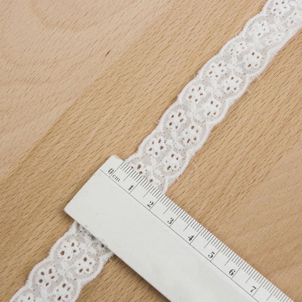 15 Yards Pure Cotton Sewing Trim Hollowed Out Flowers Multi-size Decor Ribbon Lace Trim White Lace Trim Ribbon Clothing Decor