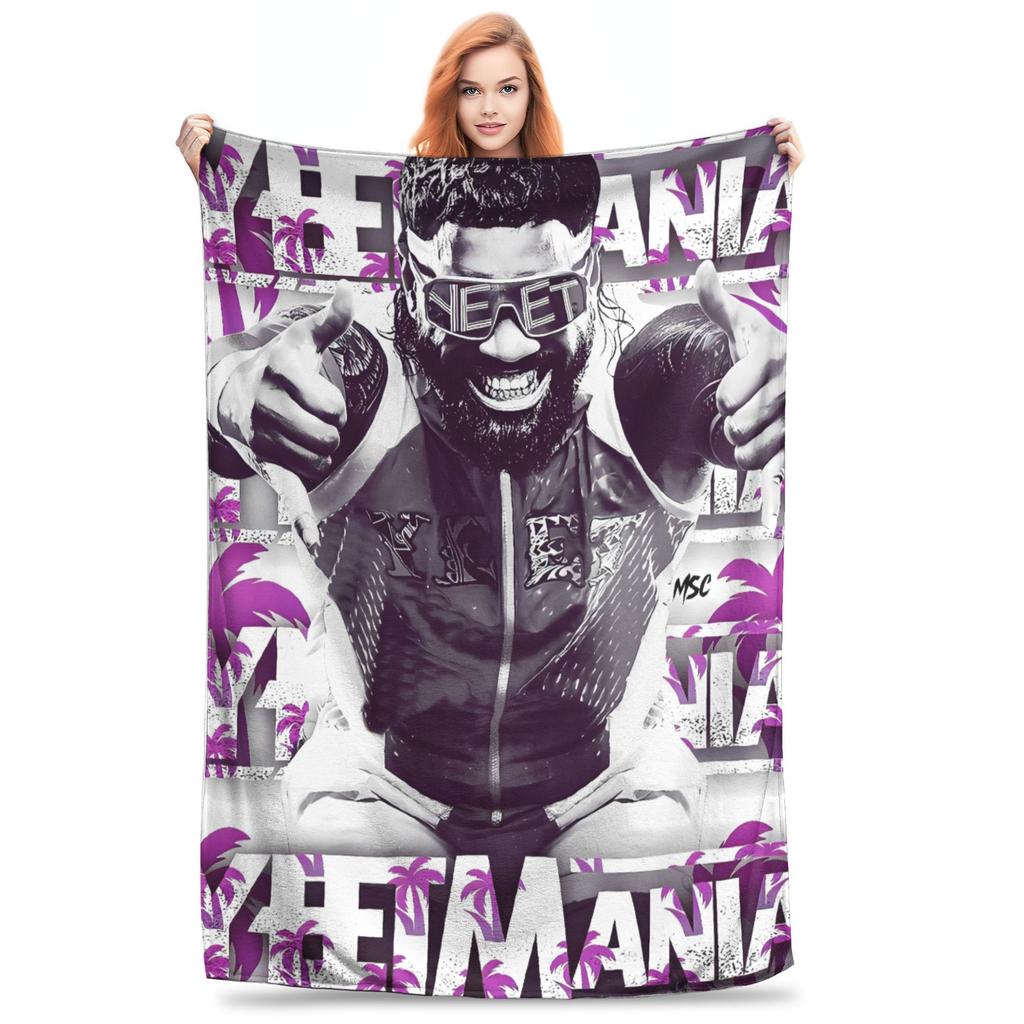 JEY YEET USO Wrestling Hřejivá deka Dětská plyšová přehozová deka Vtipný přehoz na pohovku Křeslo Flanelová přikrývka Potah na rozkládací pohovku