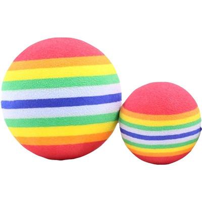 EVA Material Foam Cotton Ball Rainbow Ball Colorful Ball Cat, Toy Ball Pet, Toy Ball Dog