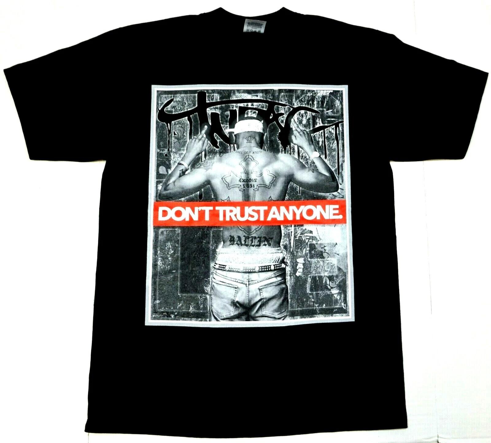 TUPAC SHAKUR T-shirt 2Pac Don t Trust Anyone Tee Men s MEDIUM 100% Cotton New XL