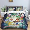 Digimon Cartoon 3D-Printed Bedding Set—Includes Duvet Cover and Pillowcases—Available for Single, Double, King, and Queen-Sized