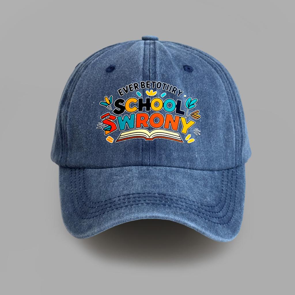 Neue bedruckte gewaschene Baumwolle Retro Softtop Baseballkappe Herren und Damen Outdoor Freizeit Sonnenschutz Trendkappe