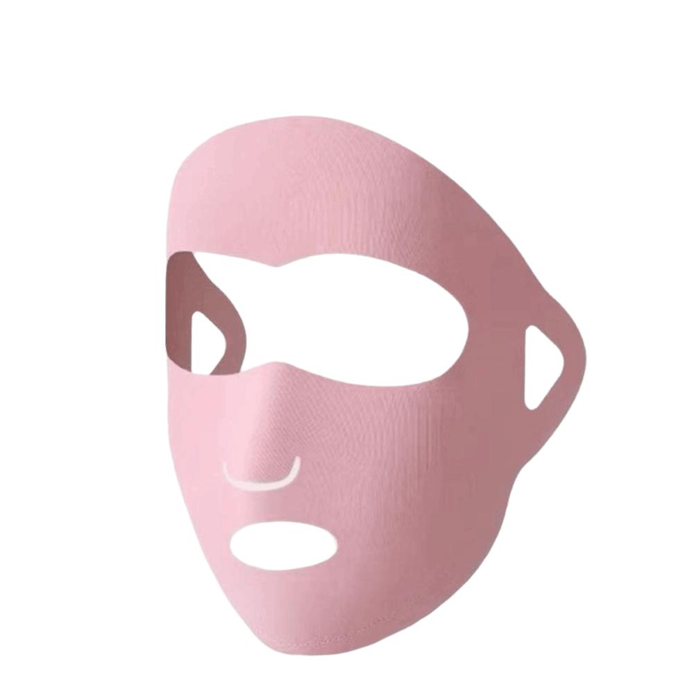 Ice Silk Kids Full Face Mask Open Mouth Sport Mask UV Protection Mask Outdoor Sports Pink Full