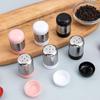 Stainless Steel 5-Hole Salt Shaker Portable Mini Seasoning Bottle With Dust Cover Small Pepper Bottle Condiment Jar Kitchen Tool