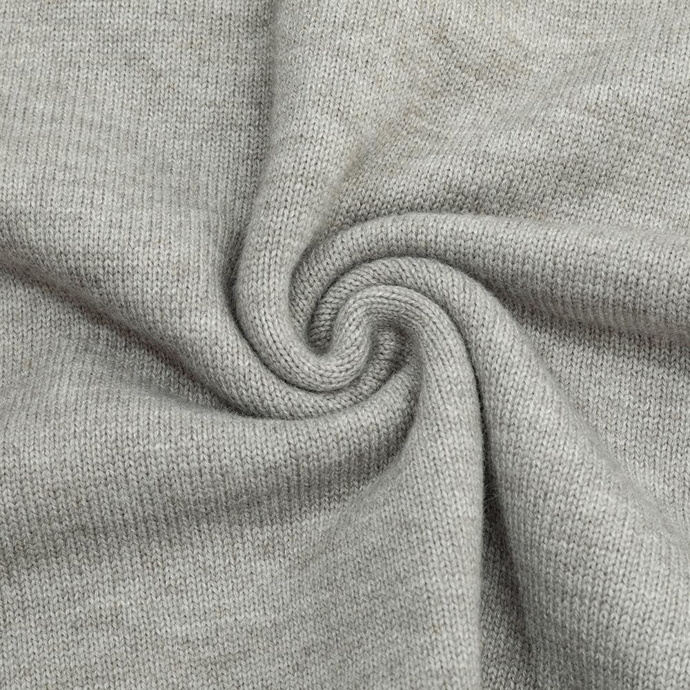 AMI White Heart-shaped Jacquard Alpaca Wool Blended Loose Sweater Polo Collar Men Pullover Sweater