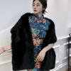 Fashion Faux Fur Cross Scarf Soft Winter Warm Long Ponchos Cape Thicken Windproof Evening Dress Scarf