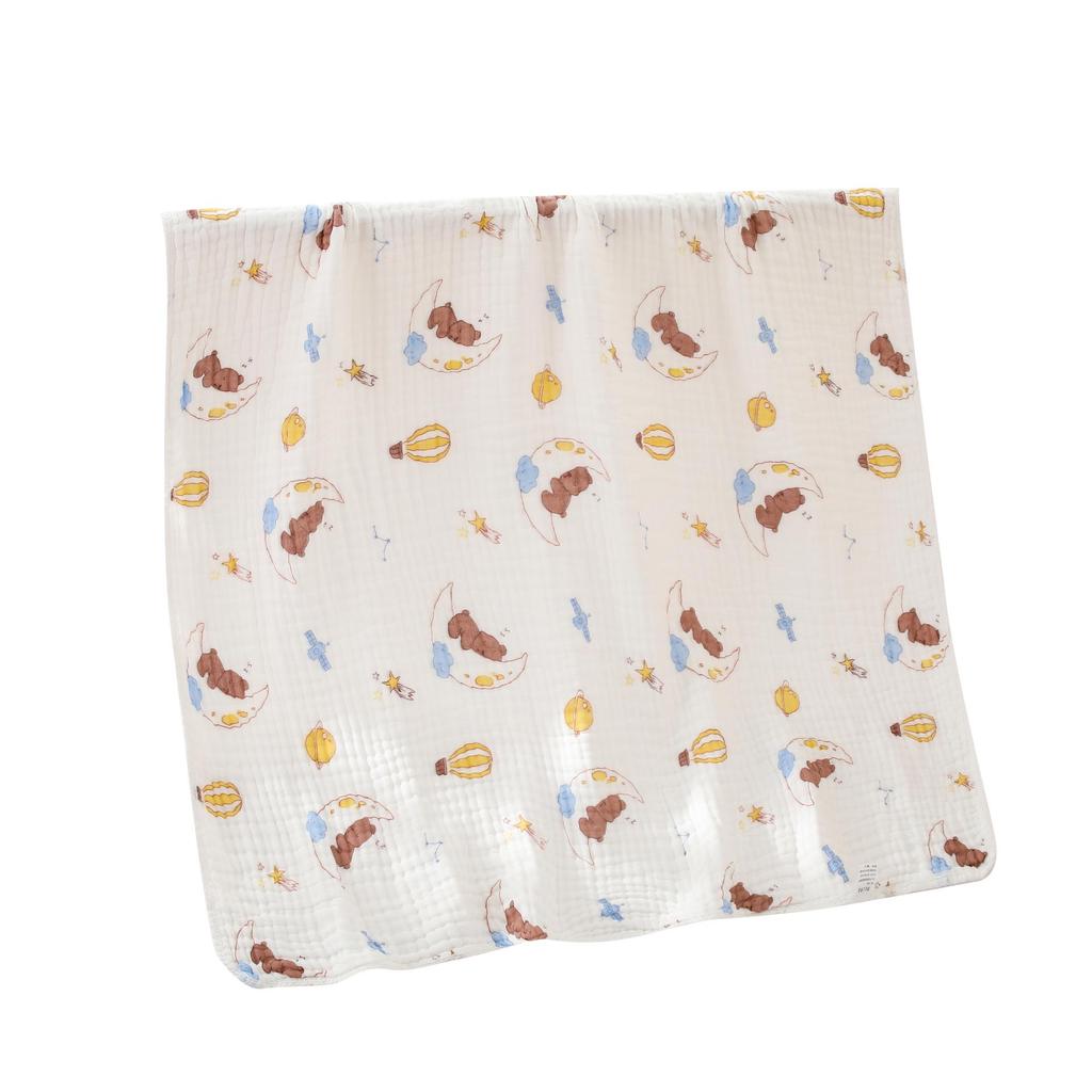 Six-Layer Pure Cotton Baby Blanket and Swaddle Wrap for Newborns