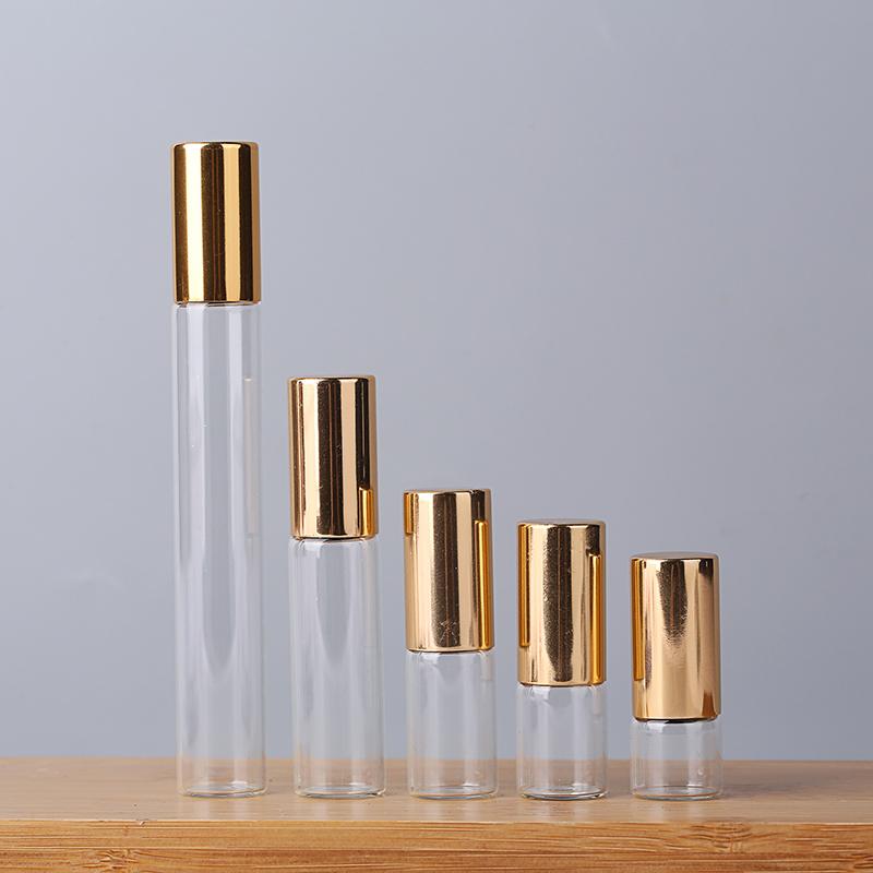 20pcs 1ml 2ml 3ml 5ml 10ml Clear Glass Roll On Bottles Doterra Containers Sample Test Essential Oil Vials with Roller Ball