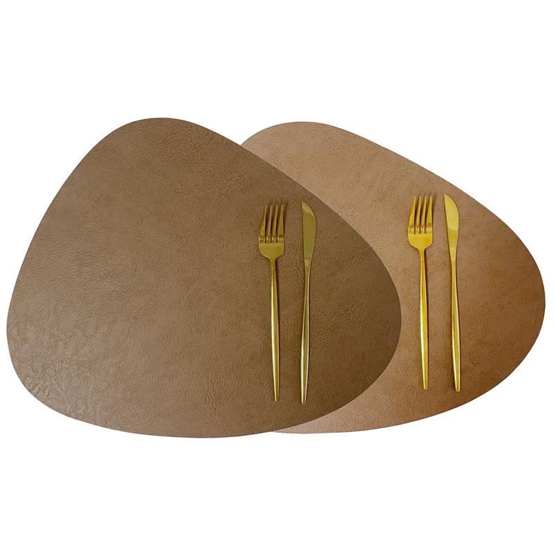 PU Leather Thickening Heat Insulation Dining Table Mat Waterproof Oil Proof Western Food Mats Hotel Table Decoration Accessories
