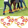 1 Paar Outdoor-Sportausrüstung Mehrspieler Bein-Fixiergurt Teamwork-Spiel Interaktives Spielzeug 6 Personen