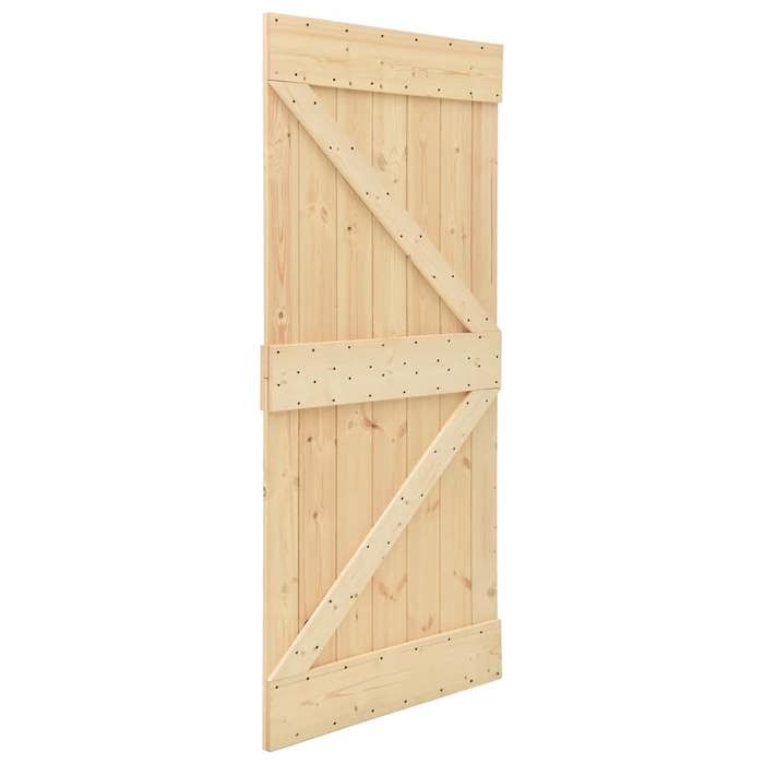 VidaXL Sliding Door and Hardware Kit 80x210 Cm Solid Pine 3332637